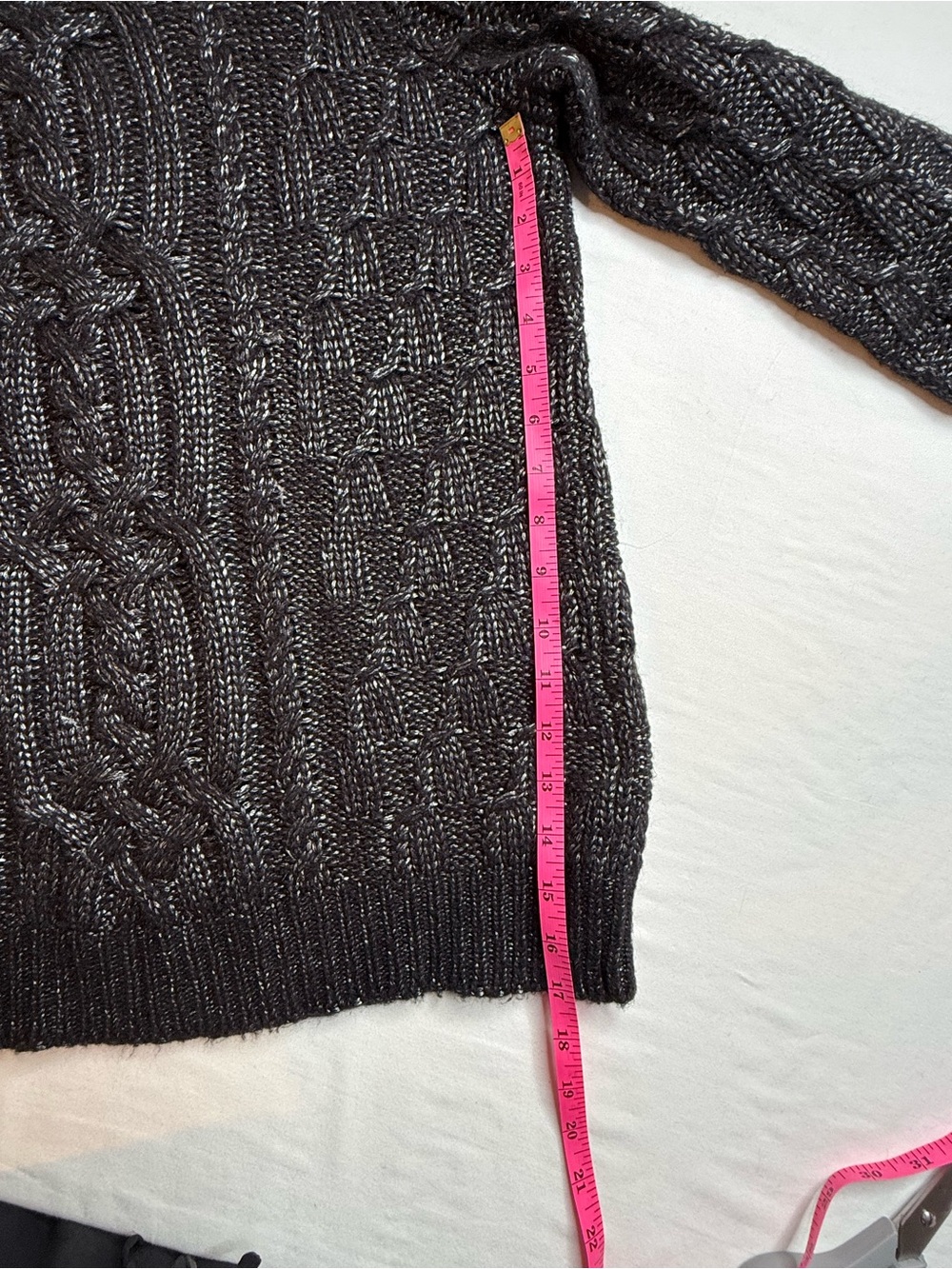 Ralph Lauren Charcoal Cable Knit Cowl Sweater - Picture 6 of 7